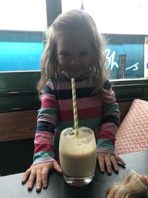 Peanut butter and banana smoothie  at Megafauna in Southport