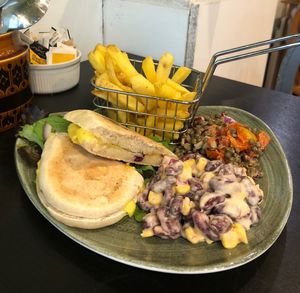 Cheese and Onion Panini  at Megafauna in Southport