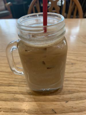 Iced oat latte   at Megafauna in Southport