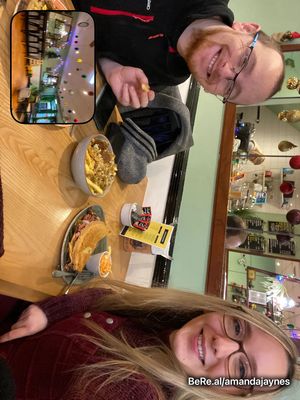 Cheese, onion, mushroom and bacon omelette, Christmas poutine and (not pictured) the mega breakfast - all absolutely banging  at Megafauna in Southport