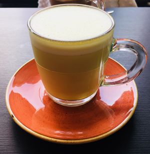 Turmeric Latte at Megafauna in Southport