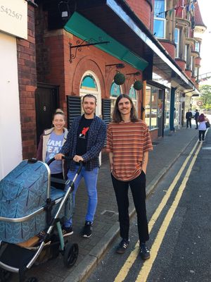 Outside  at Megafauna in Southport