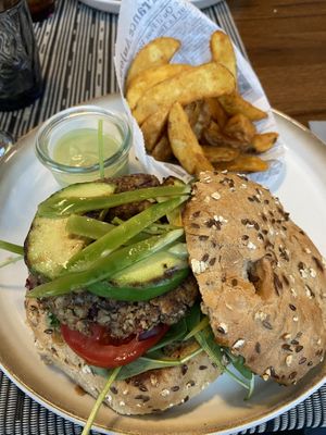 Vegan burger at Goldkind in Mayrhofen
