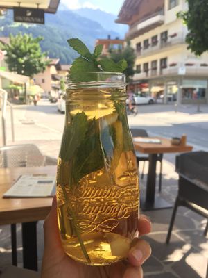 Fresh ginger mint & lemon juice  at Goldkind in Mayrhofen