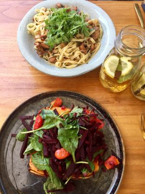 Sweat potatoes & tagliatelle at Goldkind in Mayrhofen