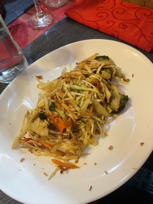 Friend veggies were really nice too   at Sherpa in Alicante