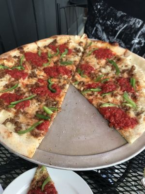 The August Beyond Meat special: there was mention of this being available year round because of popularity. Ask for it!!!! You do have to ask for vegan cheese when you order it! at OTTO in Portland