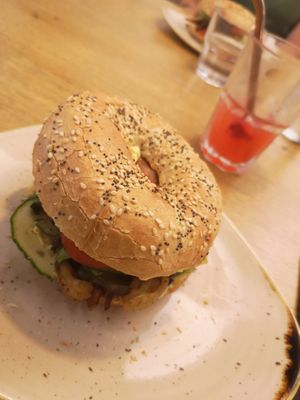 Vegan bagel at LEO Pancakes in Leuven