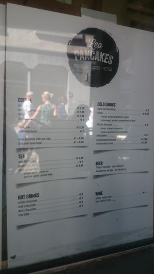 Menu at LEO Pancakes in Leuven