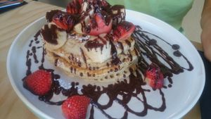 Chocolate drops pancake at LEO Pancakes in Leuven