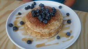 Blueberry pancake at LEO Pancakes in Leuven