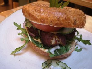 Vegan falafel at LEO Pancakes in Leuven