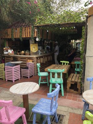 Dining area at Cocina de Emy Natural Food in Santa Marta