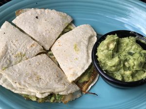 Guacamole & Veggie Quesadilla at Aquarius Taqueria in Eureka Springs
