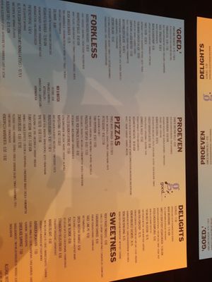 Menu July 2023 at Goed Proeven in Arnhem