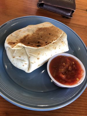 Vegan breakfast burrito  at Mochas Coffeehouse and Bakery in Gunnison