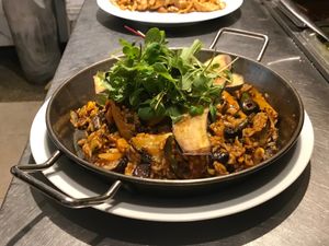 Chipotle paella at Nammi Plant Lab in Seoul