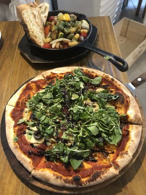 Margherita Pizza and Gnocchi  at Nammi Plant Lab in Seoul