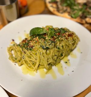 verde pasta  at Nammi Plant Lab in Seoul