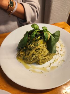 Verde pasta at Nammi Plant Lab in Seoul