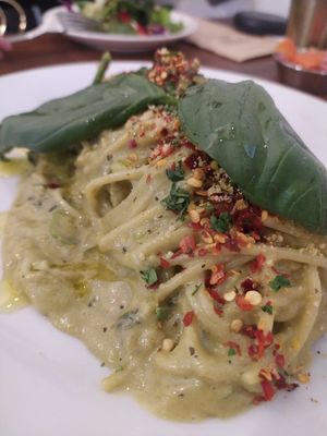 Verde pasta at Nammi Plant Lab in Seoul
