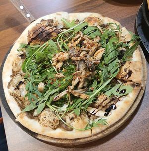 Mushroom Pizza at Nammi Plant Lab in Seoul