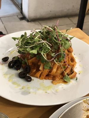 Rose pasta at Nammi Plant Lab in Seoul