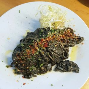 Black Sesame Spaghetti at Nammi Plant Lab in Seoul