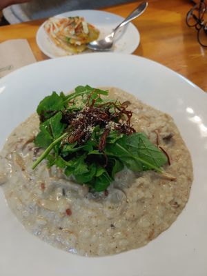 Truffle Mushroom Risotto at Nammi Plant Lab in Seoul