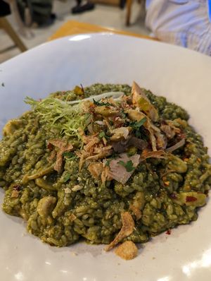 Perilla pests risotto at Nammi Plant Lab in Seoul