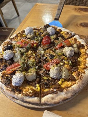 Bulgogi pizzaa  at Nammi Plant Lab in Seoul