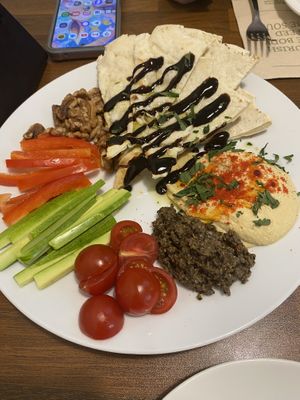 Hummus plate   at Nammi Plant Lab in Seoul