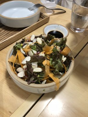 Salad from the pizza set at Nammi Plant Lab in Seoul