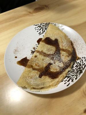 Apple caramel crepe at Nammi Plant Lab in Seoul
