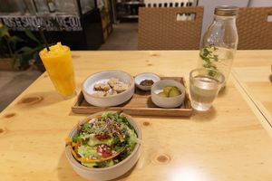 Incredible salad to start off the meal at Nammi Plant Lab in Seoul