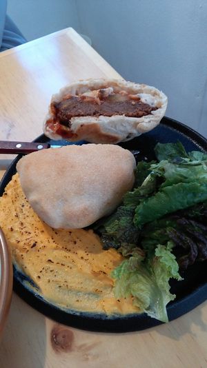 Burger Calzone at Nammi Plant Lab in Seoul
