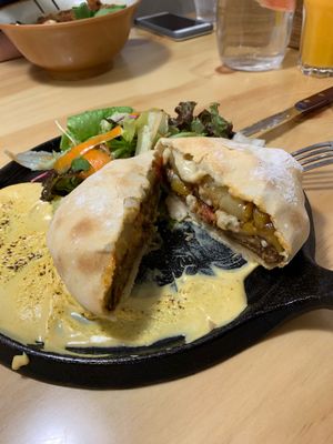 Burger calzone  at Nammi Plant Lab in Seoul