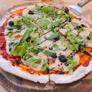 새로나온 마게리타 피자! 비건치즈가 아주 꼬숩고 맛있습니다❤️ (New menu vegan Margherita pizza)  at Nammi Plant Lab in Seoul