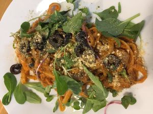 Rose’ creamy fettuccine  at Nammi Plant Lab in Seoul