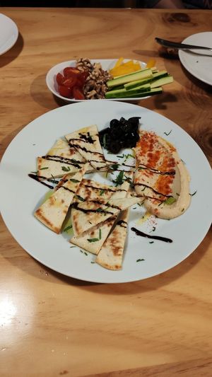 Hummus plate at Nammi Plant Lab in Seoul