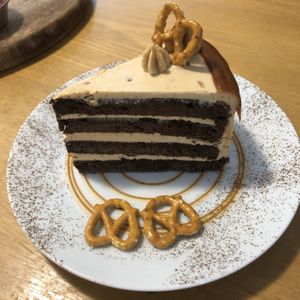 Chocolate peanut cake at Nammi Plant Lab in Seoul