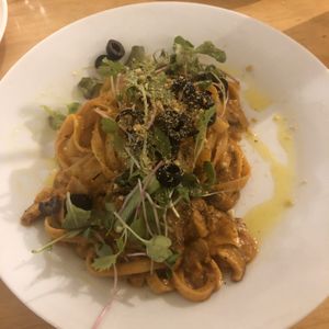 Rose pasta at Nammi Plant Lab in Seoul