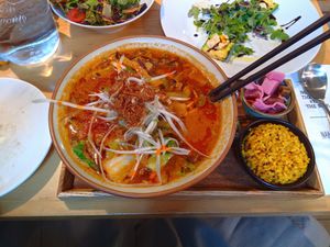 Spicy chipotle ramen (part of the cold seasons' menu) at Nammi Plant Lab in Seoul
