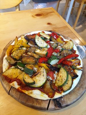 Pizza menu at Nammi Plant Lab in Seoul