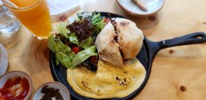 Nammi burgeur calzone at Nammi Plant Lab in Seoul