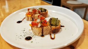 Bruschetta at Nammi Plant Lab in Seoul