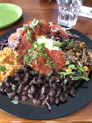 Gluten free version of vegetarian burrito at The Green Room in Lagos