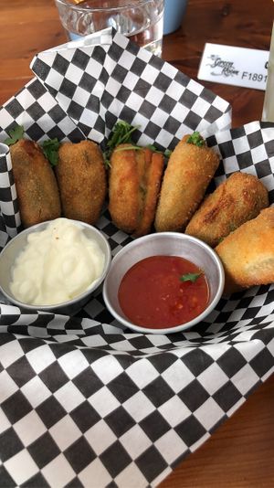 Jalapeño poppers. Yum at The Green Room in Lagos