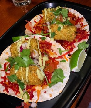 Vegan Falafel Tacos  at The Green Room in Lagos
