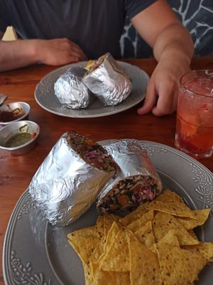 Vegan Burrito & Strawberry Margherita at The Green Room in Lagos